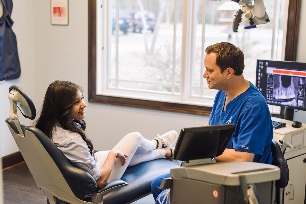 patient sitting in chair